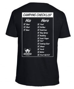 Camping Checklist T-shirt - 3 colours